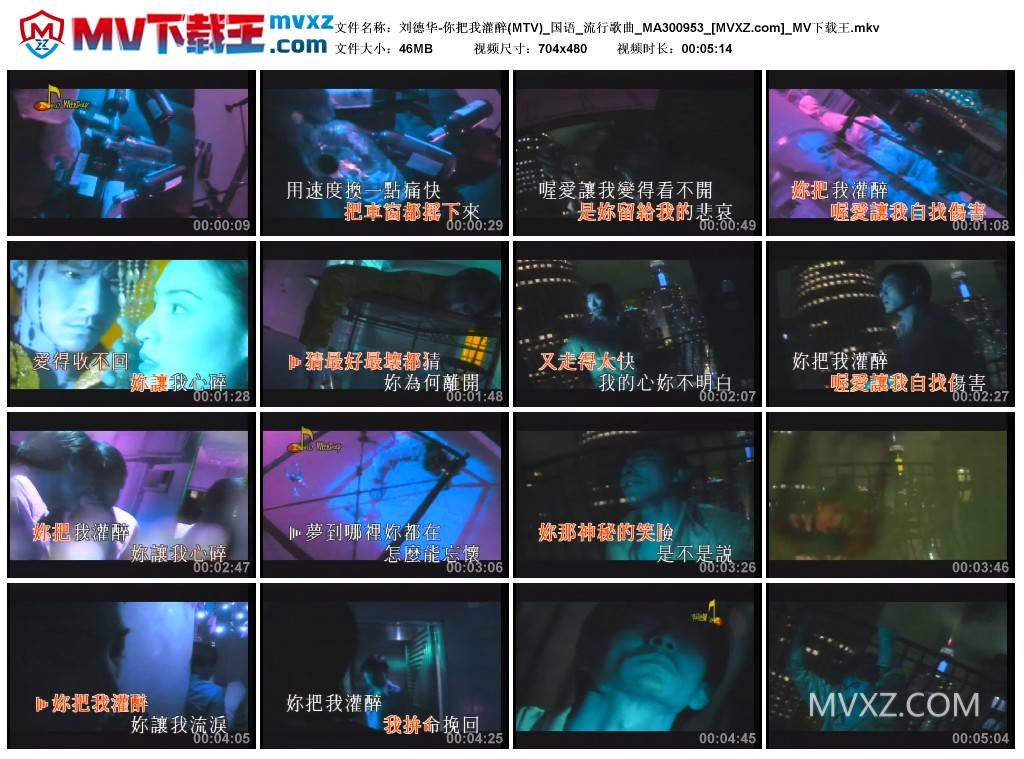 刘德华-你把我灌醉(MTV)_国语_流行歌曲_MA300953